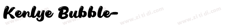 Kenlye Bubble字体转换